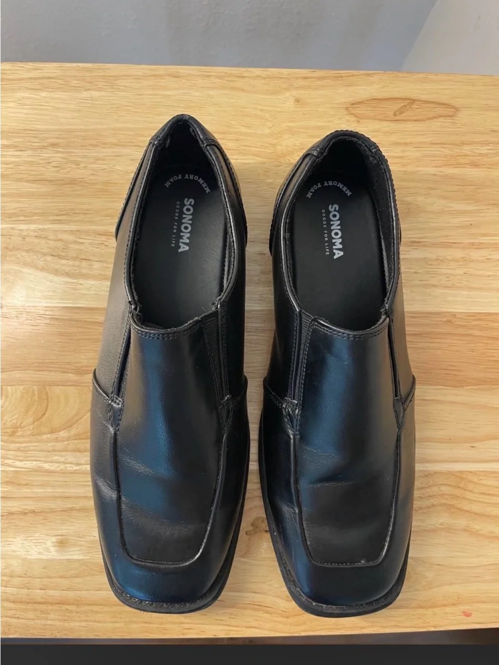 Sonoma Black Slip-On Kids Dress Shoes